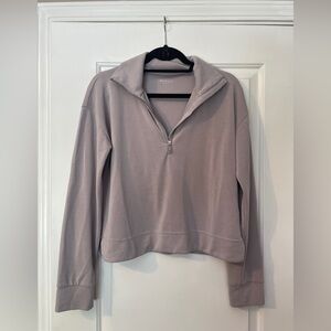 Athleta Lavender Quarter-Zip Sweatshirt